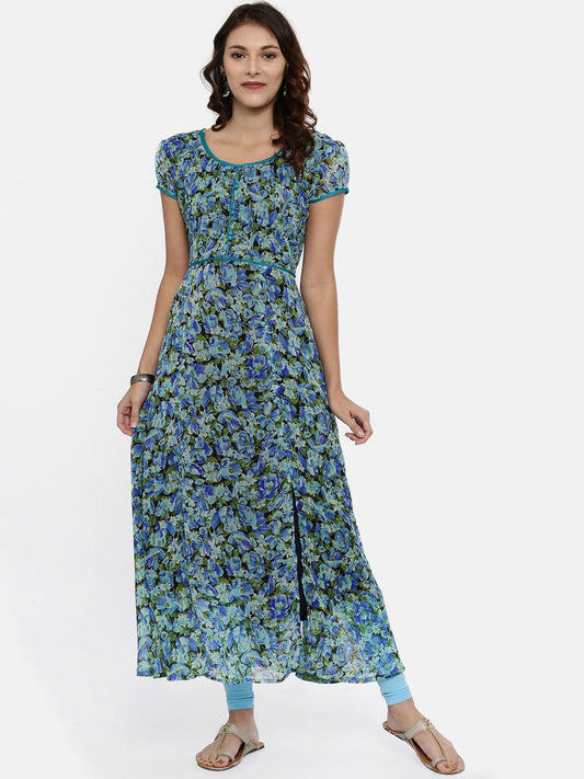 Souchii Women Printed Floral Round Neck Kurta - SOUCHII