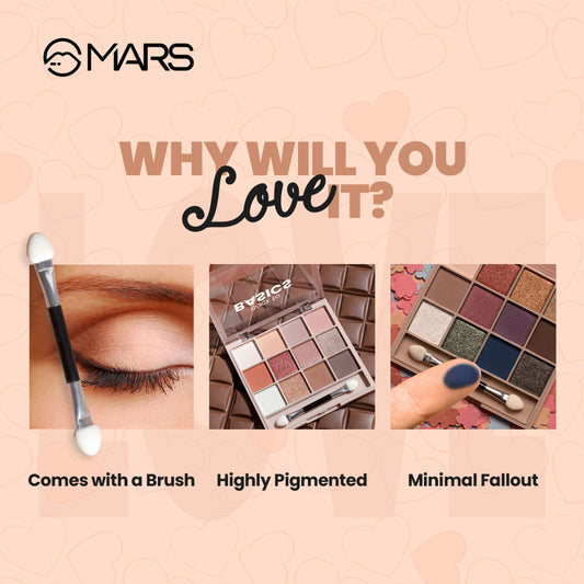 MARS Cosmetics Back To Basics Eyeshadow Palette - 2 - Swadesiicart