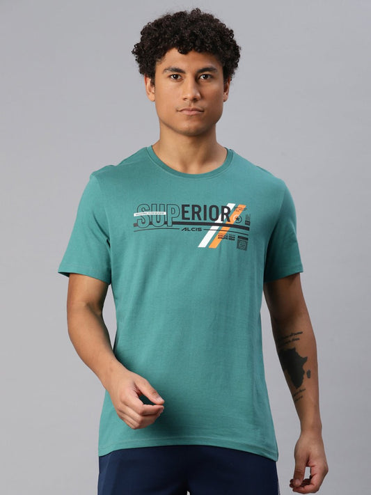 Alcis Men Typography Printed T-shirt | Swadesiicart