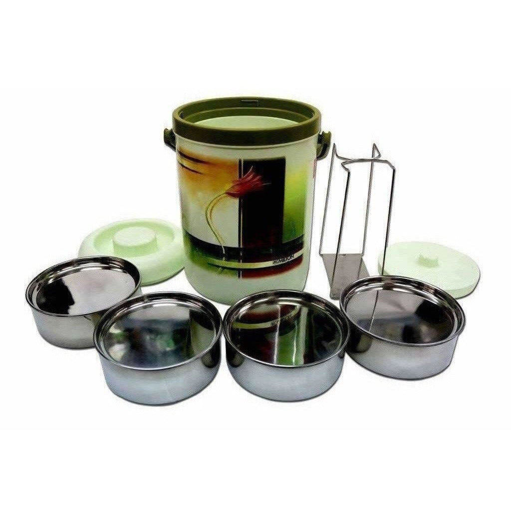 Milton Knight Stainless Steel Insulated Lunch Box-Lunch Carrier - 4 Box Lunch - Swadesiicart