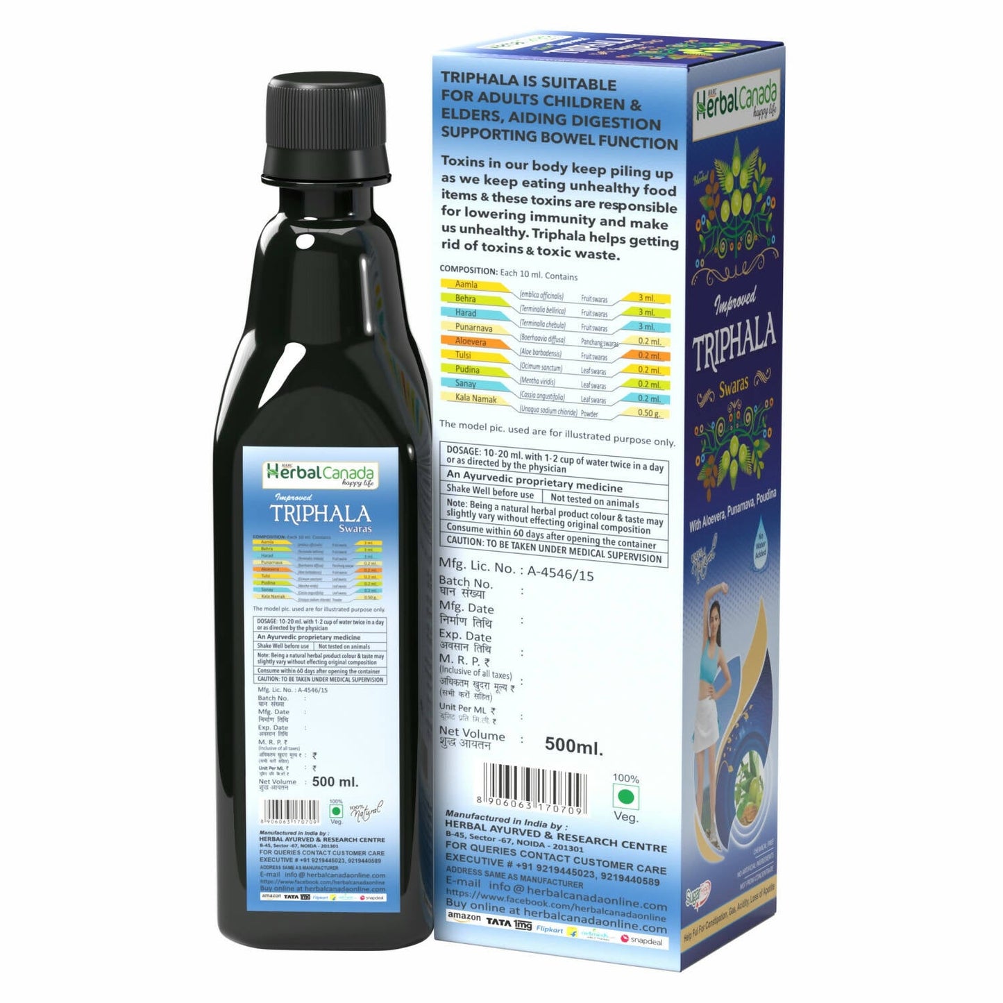 Herbal Canada Triphala Ras - Swadesiicart