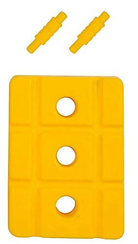 Klapp Six Pcs Plastic Wicket Set with Cover - Black and Yellow - Swadesiicart