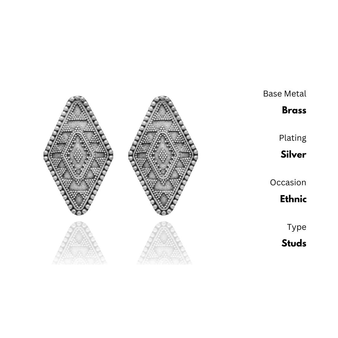 New Stylish Oxidized Gold-Polished Gold Studs Earrings for Womens by House of Ree | Swadesiicart