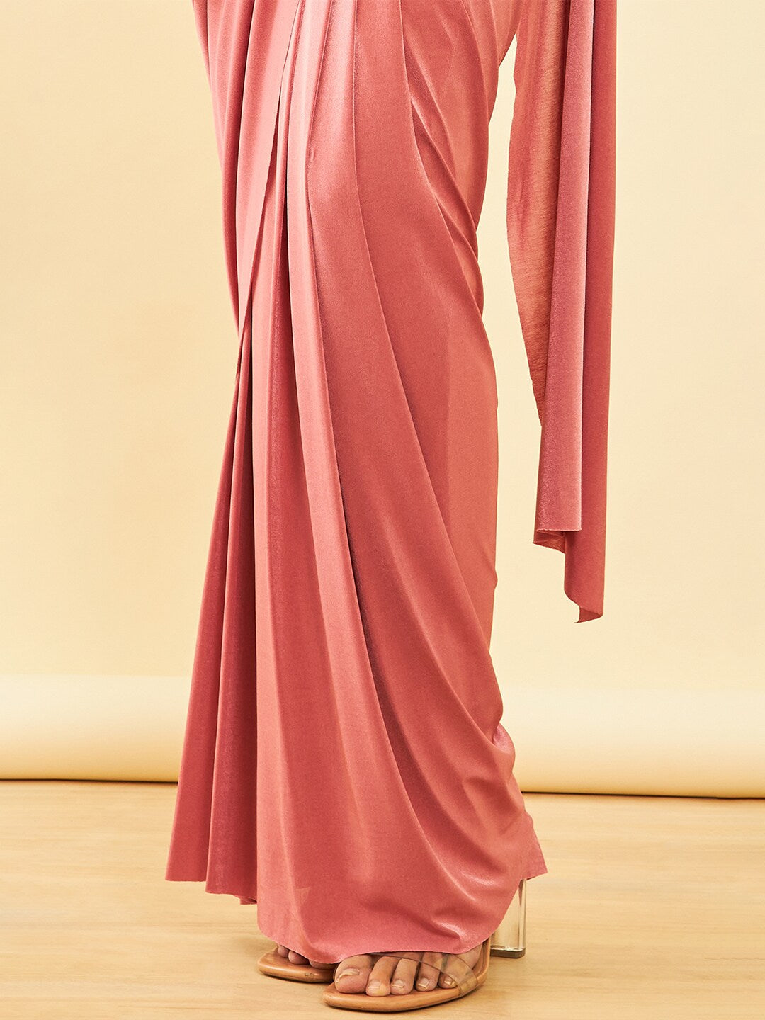 Soch Pink Beads and Stones Embellished Ready to Wear Saree | Swadesiicart