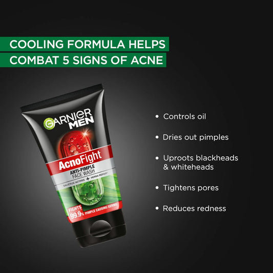 Garnier Men Acno Fight 6-in-1 Anti-Pimple Face wash - Swadesiicart