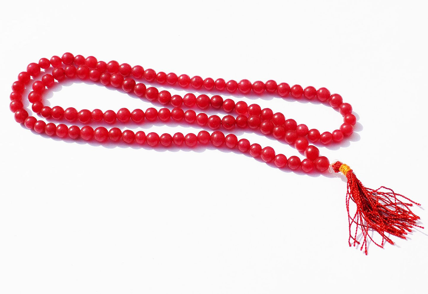 Kannssky Red Hakik (Agate) Mala - Hindu Buddhist Prayer Beads | Swadesiicart