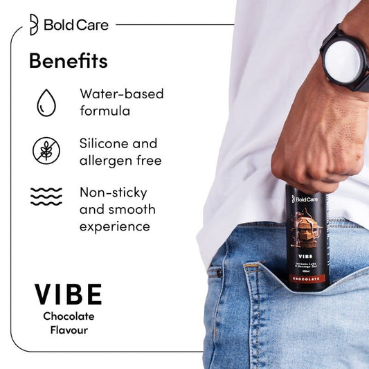 Bold Care Vibe Chocolate Flavor Massage Gel - Swadesiicart