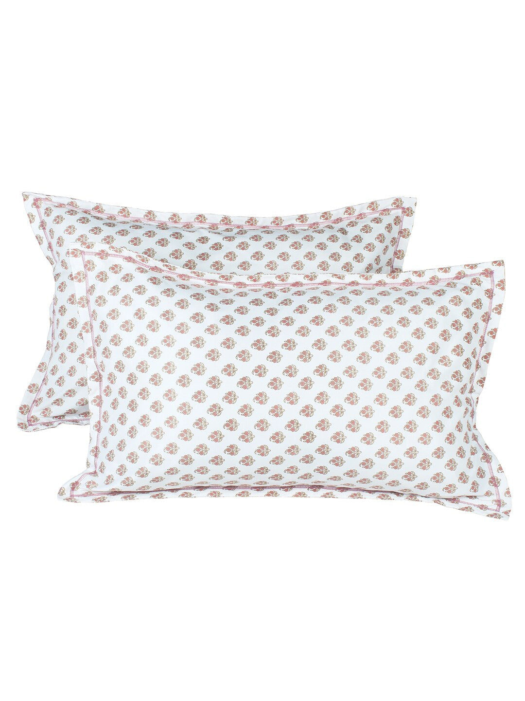 Story@home Cream-Coloured & Pink Floral Microfiber 180 TC Queen Bedsheet & 2 Pillow Covers - Swadesiicart