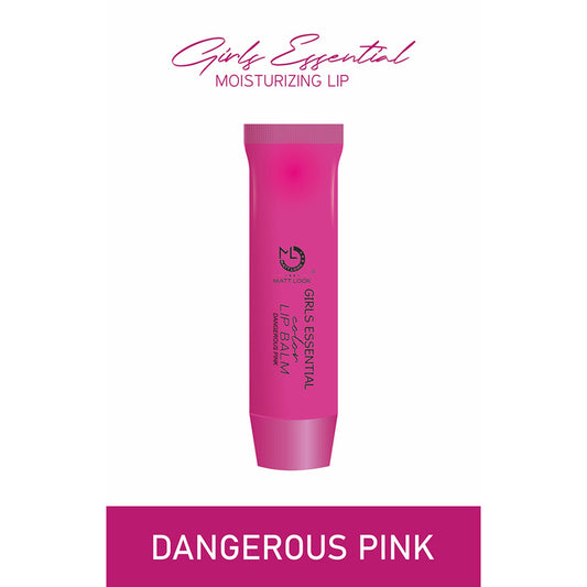 Matt Look Lip Makeup Girls Essential Color Moisturizing Lip Balm - Dangerous Pink - Swadesiicart