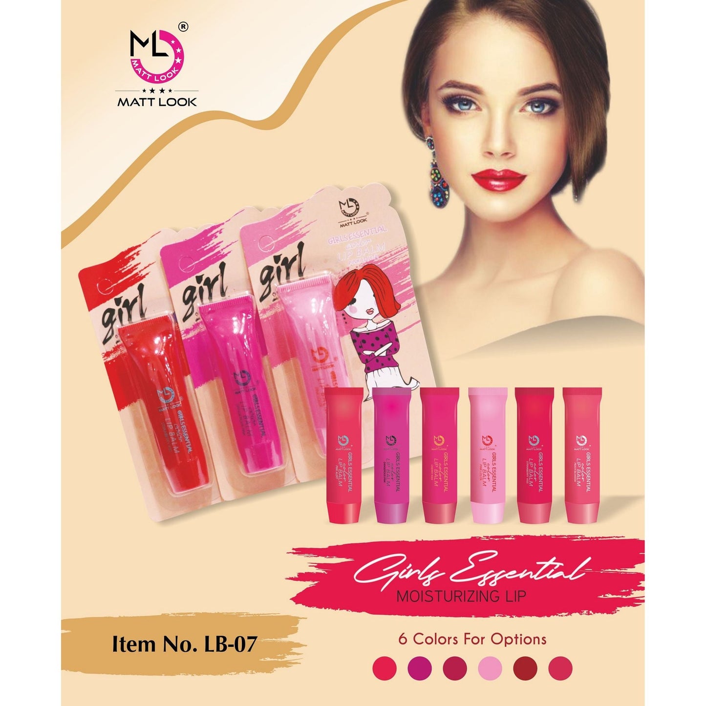 Matt Look Lip Makeup Girls Essential Color Moisturizing Lip Balm - Dangerous Pink - Swadesiicart
