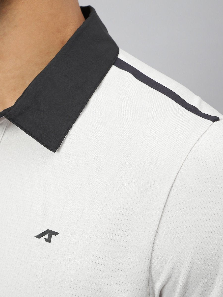 Alcis Men Train-Tech Anti-Static Slim-Fit Training Polo T-Shirt | Swadesiicart