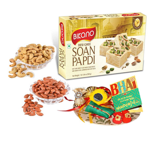 Bikano Soan Papdi and Dryfruits Rakhi Gifts | Swadesiicart