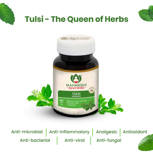 Maharishi Ayurveda Organic Tulsi Tablets - Swadesiicart