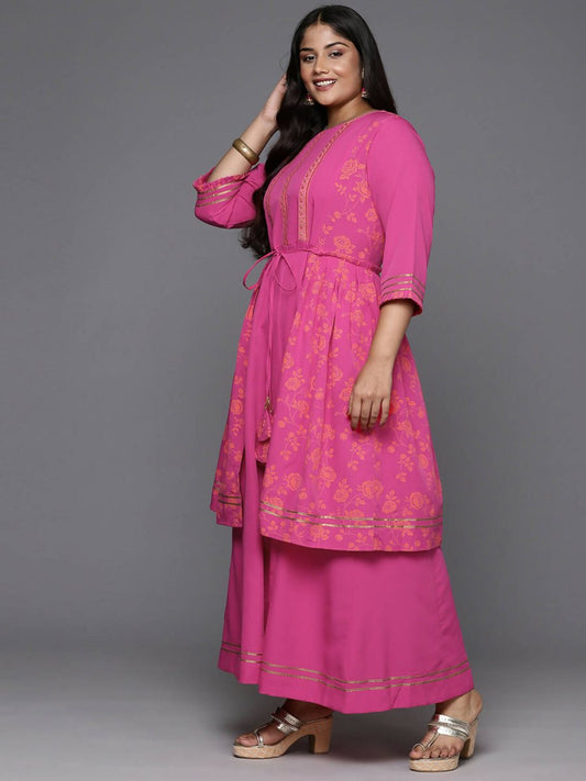 Ahalyaa Women's Traditional wear Ethnic Dress - PINK | Swadesiicart