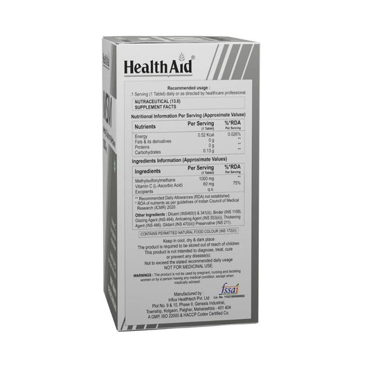 HealthAid MSM 1000 mg Tablets | Swadesiicart