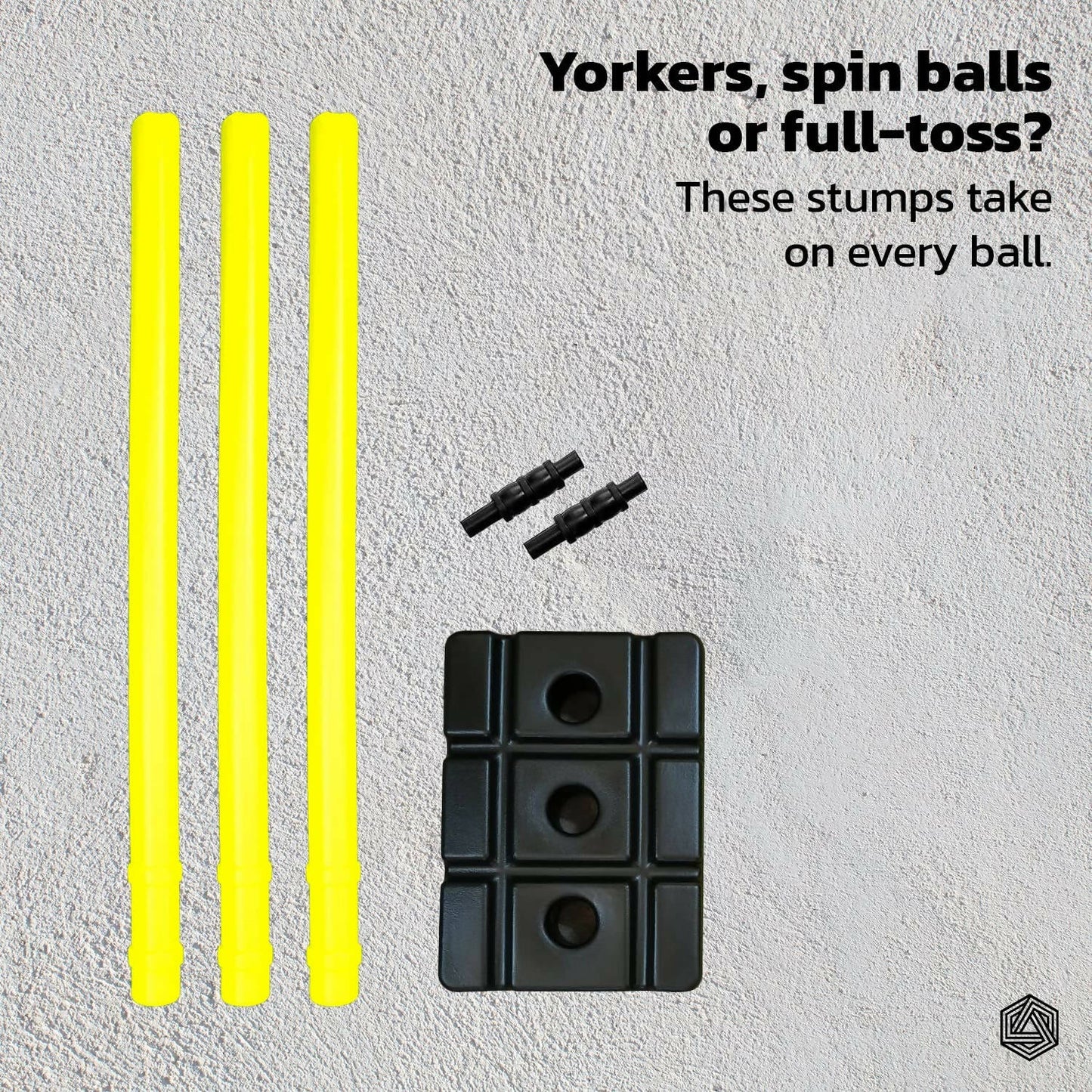 Boldfit Cricket Stumps with Stand & Bails - Fluorescent Green - Swadesiicart