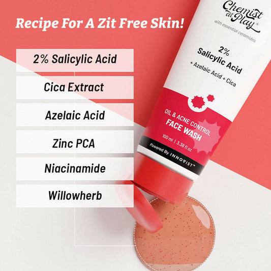 Chemist At Play 2% Salicylic Acid Oil & Acne Control Face Wash For Oily Skin with Niacinamide - Swadesiicart