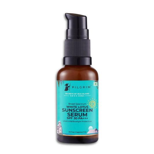 Pilgrim White Lotus Sunscreen Serum SPF 30 PA+++ - Distacart
