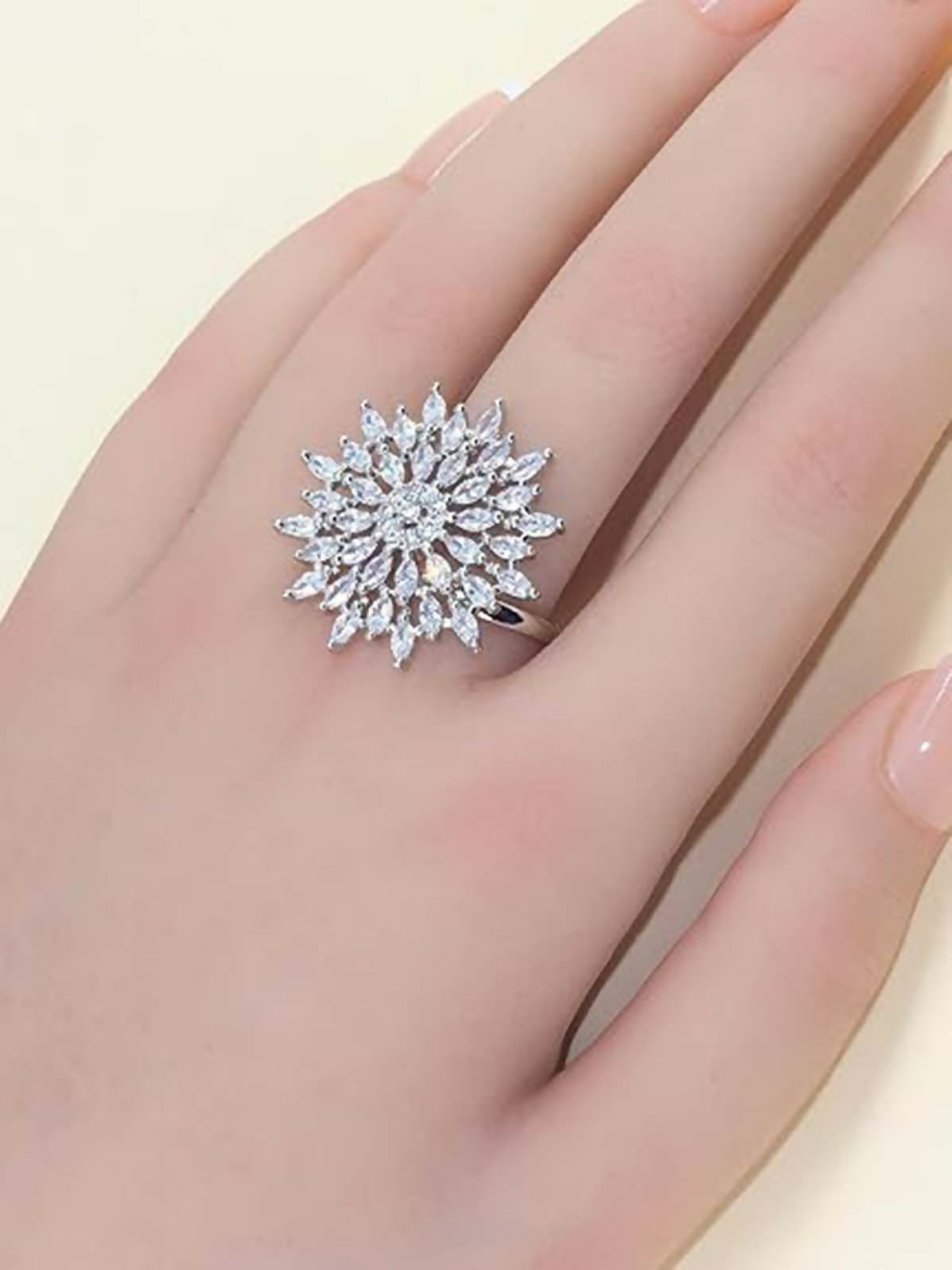 Joban Fashion Silver Brass Adjustable Ring | Swadesiicart