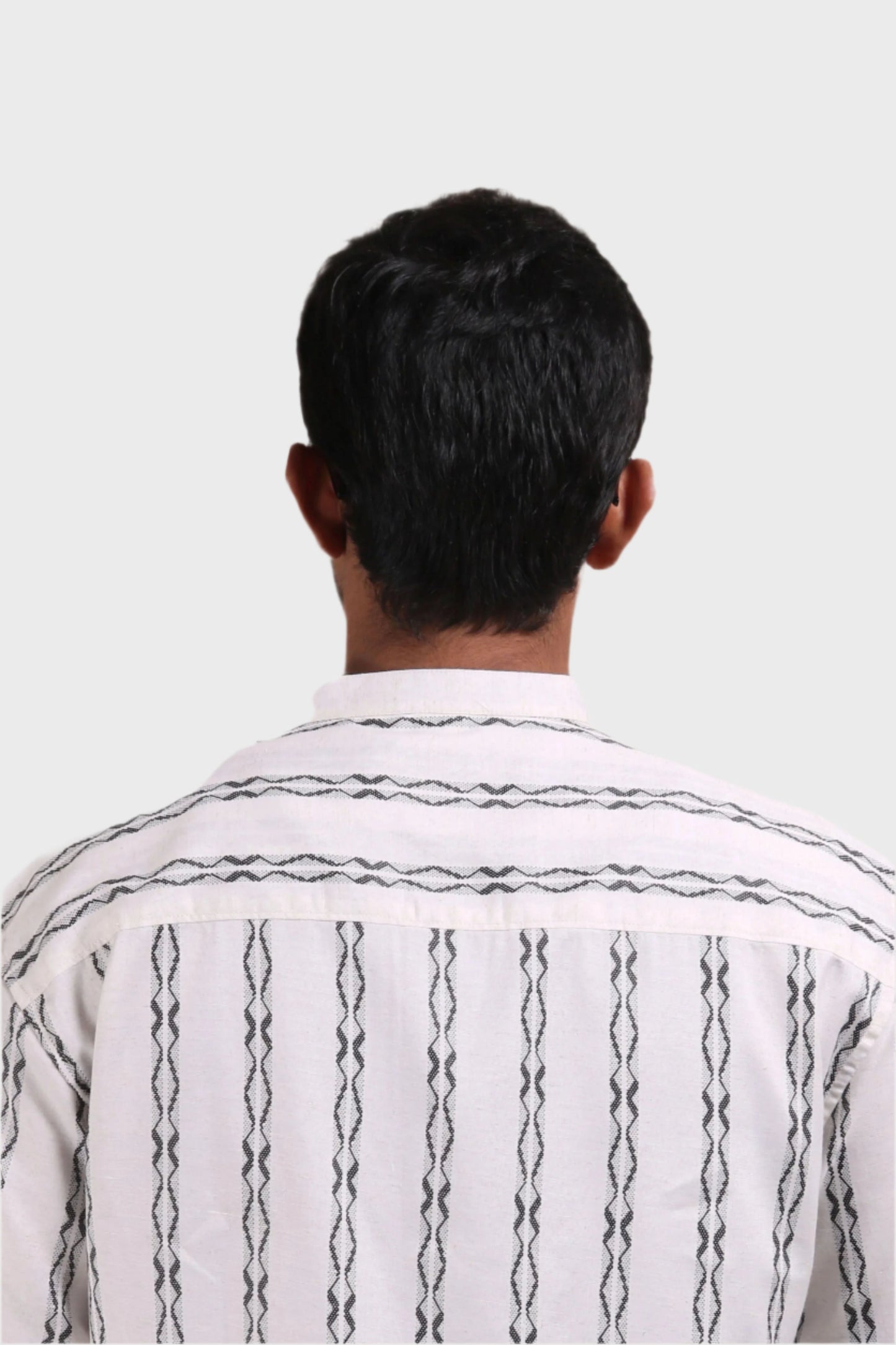 Xkind White Stripes Regular Fit Shirt | Swadesiicart