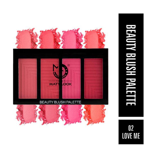 Matt Look Beauty Blush Palette - 02 - Swadesiicart