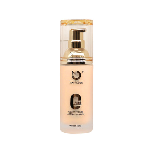 Matt Look Zero Pore Oil Control Full Coverage Matte Foundation - Beige - Swadesiicart