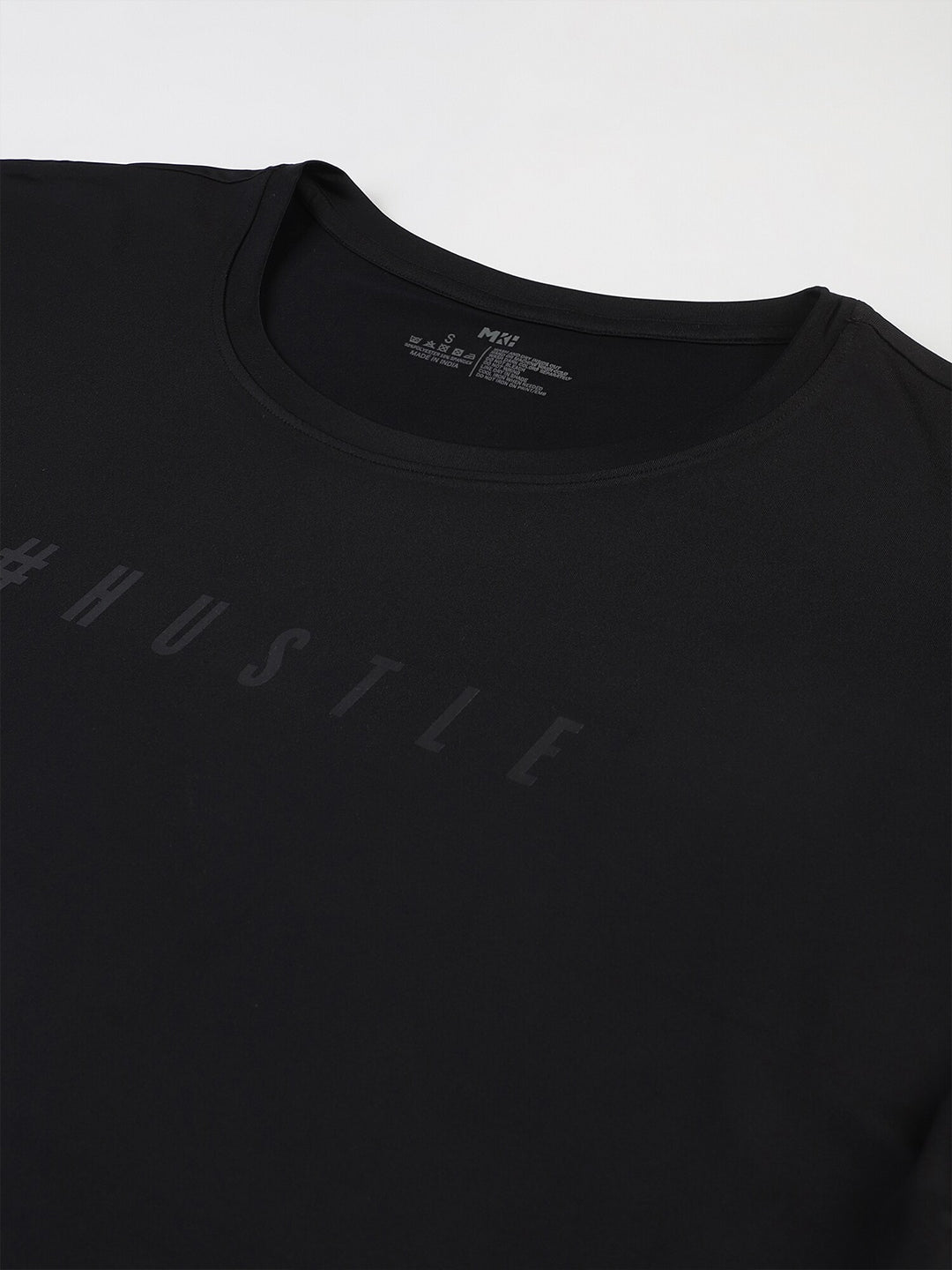 MKH Women Black Typography Printed Dri-FIT Sports T-shirt - Swadesiicart
