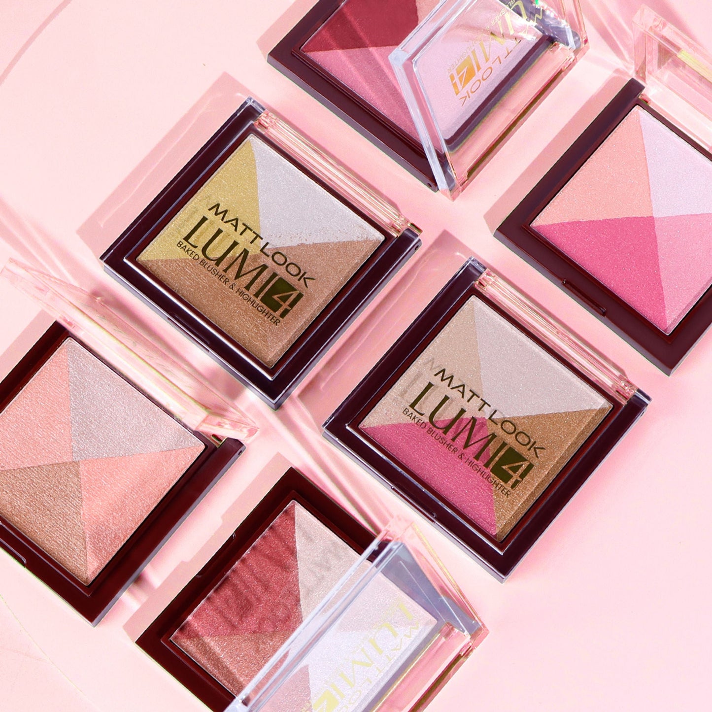 Matt Look Lumi 4 Baked Blusher & Highlighter - Goddess Dust - Swadesiicart