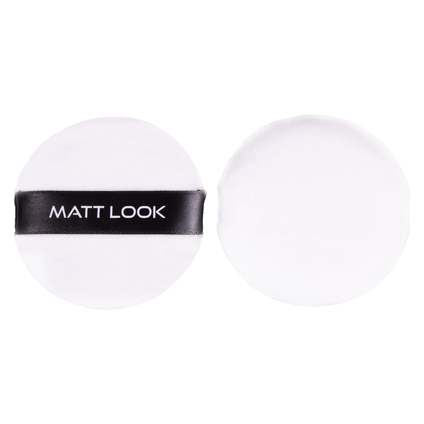 Matt Look Round Pillows Powder White Puff - Pack Of 2 - Swadesiicart