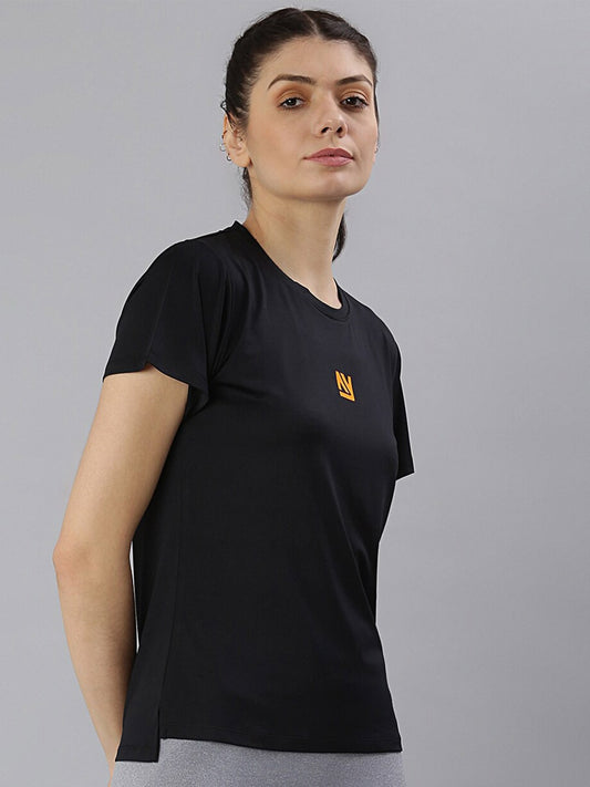 MKH Women Round Neck High Low Dri-FIT T-shirt - Swadesiicart