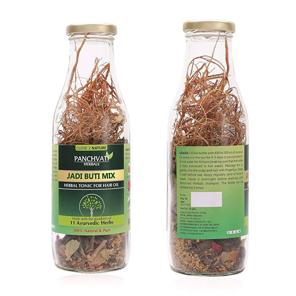 Panchvati Herbals Jadi Buti Mix Herbal Tonic For Hair Oil - Swadesiicart