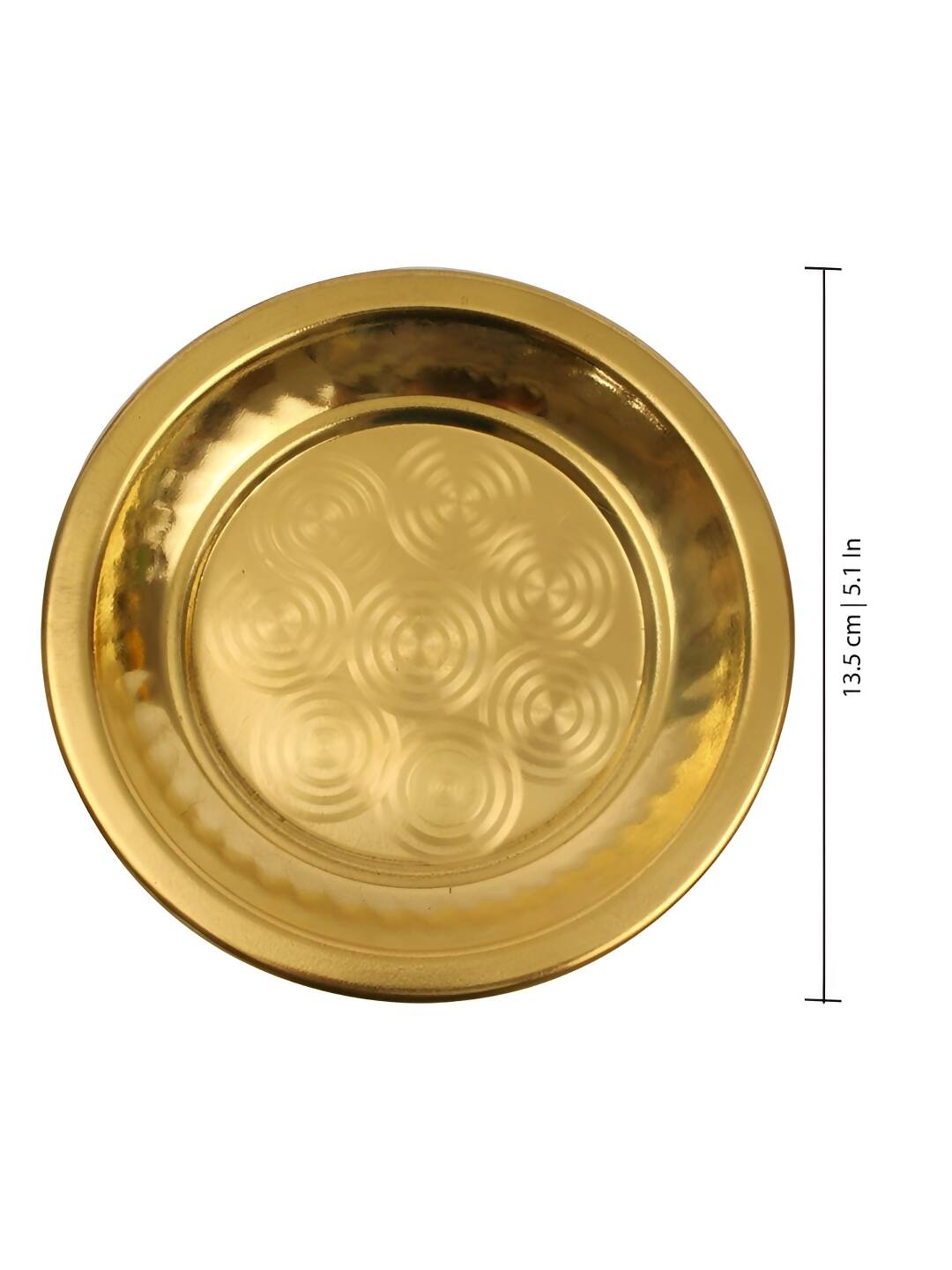 Spillbox Gold-Toned Brass Ring Thali Pooja Essential | Swadesiicart