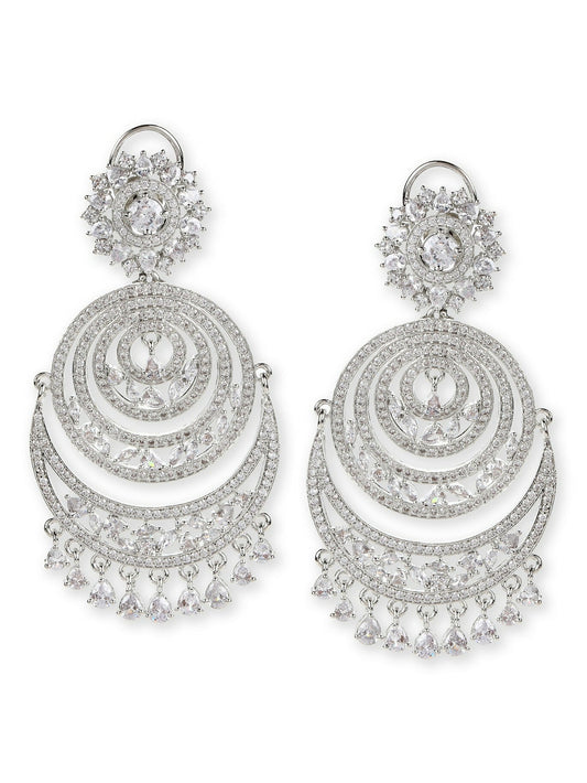 Diamond Chand Earrings- Ruby Raang | Swadesiicart