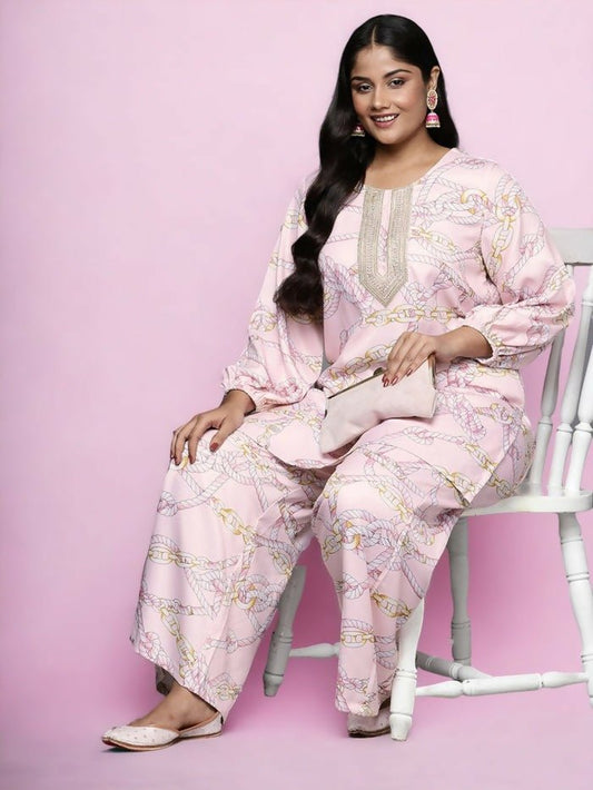 Ahalyaa Women's Traditional wear Tunic - Pink | Swadesiicart
