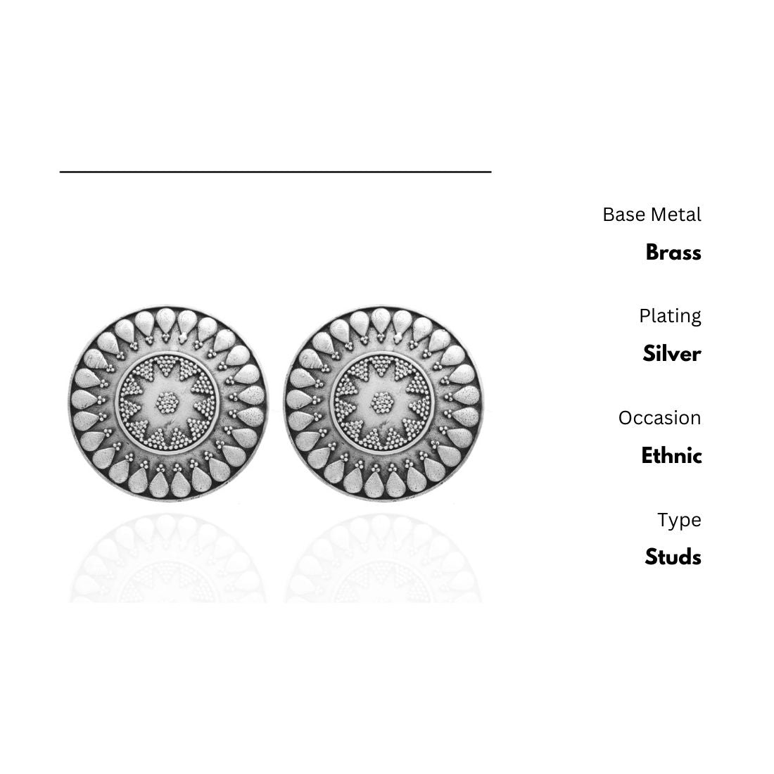 New Stylish Oxidized Gold-Polished Gold Studs Earrings for Womens by House of Ree | Swadesiicart