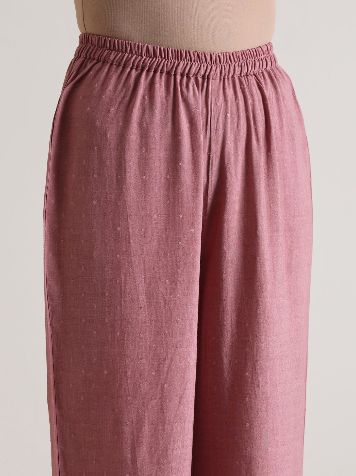 trueBrowns Mauve Angrakha Kurta Set | Swadesiicart