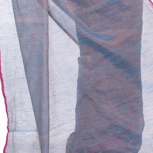 Desh Bidesh Women's Bengal Mayurkonthi Color Changer Tissue Khadi Pure Handloom Cotton Saree With Blouse Piece | Swadesiicart