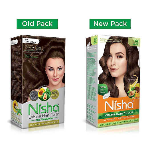 Nisha Creme Hair Color Dark Brown - Swadesiicart