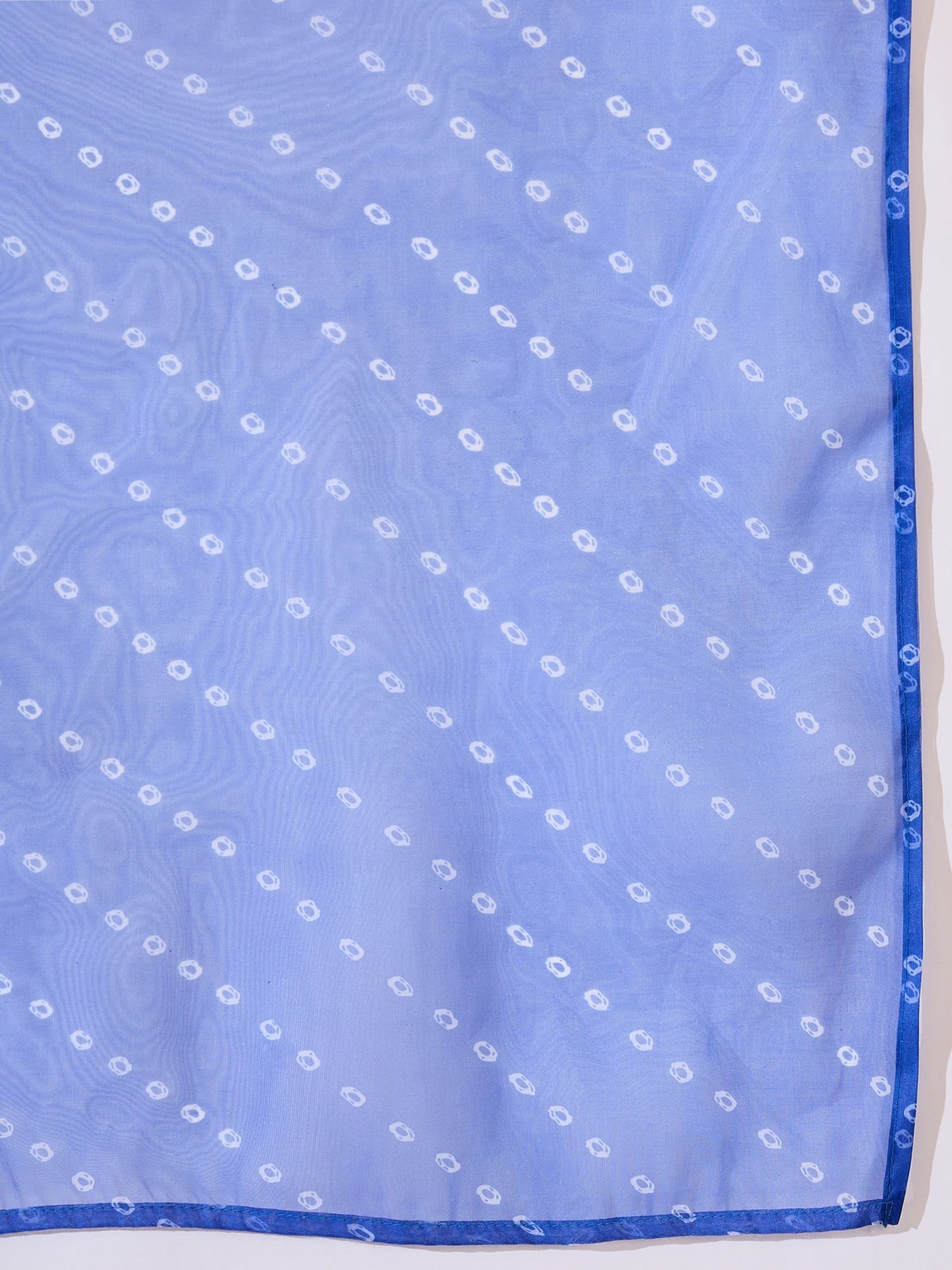 InWeave Fuchsia Strappy Kurta Set Blue Bandhani Or Dupatta - Swadesiicart