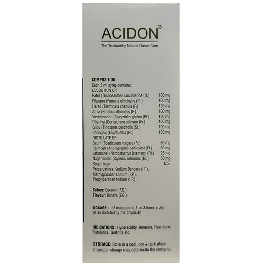 SDH Naturals Acidon Syrup | Swadesiicart
