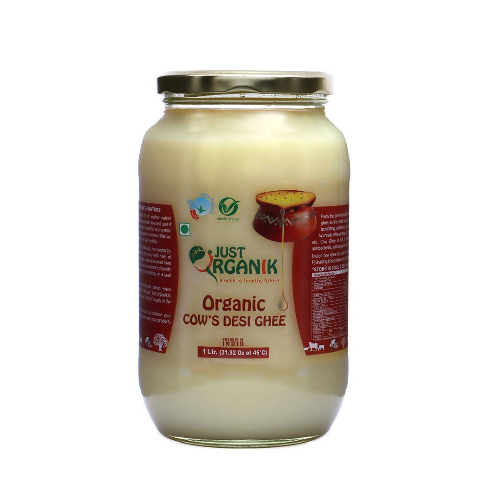 Just Organik Cow Desi Ghee | Desi Ghee with Rich Aroma | Pure Cow Ghee for Better Digestion & Immunity - Swadesiicart