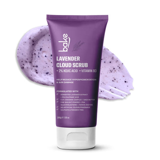 Bake 2% Kojic Acid Lavender Smoothie Body Scrub | Swadesiicart