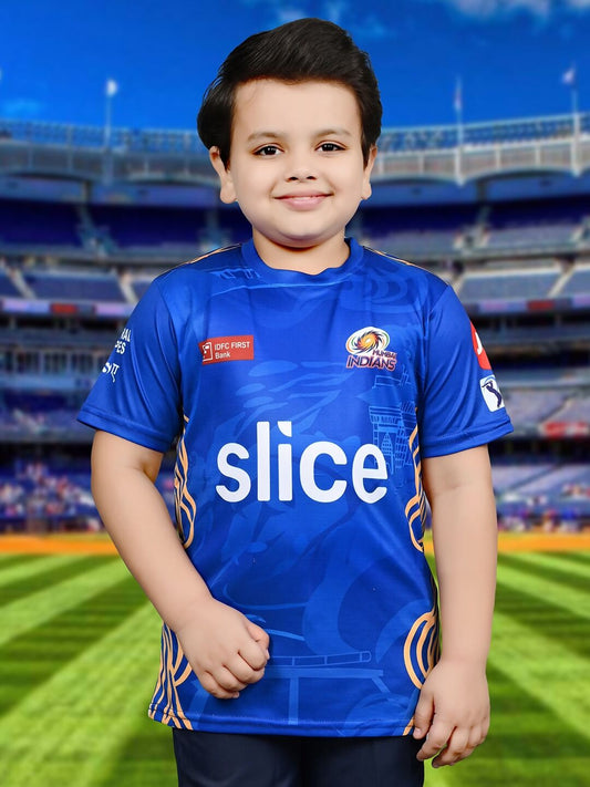 Baesd Kids MI Ipl, T20 Cricket Jersey T-shirt | Swadesiicart
