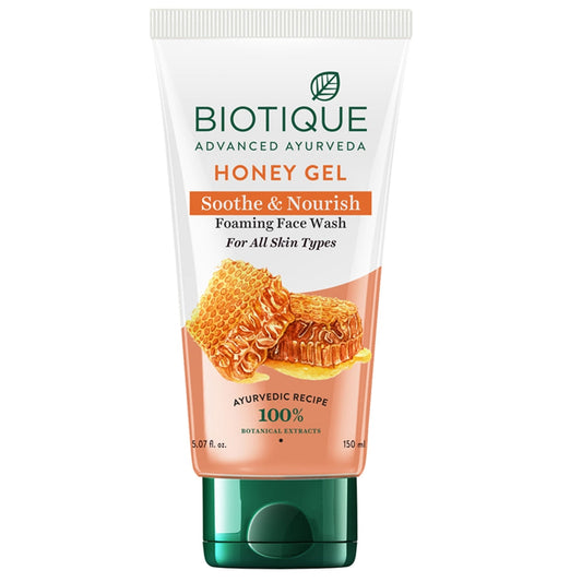 Biotique Advanced Ayurveda Bio Honey Gel Refreshing Foaming Face Wash - Swadesiicart