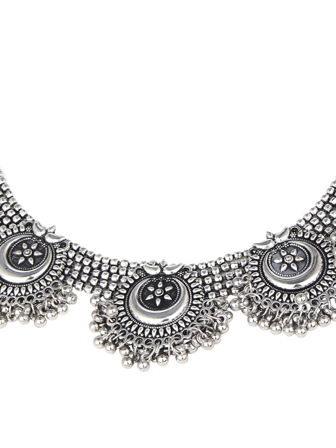 Cardinal Silver Oxidized Jewellery Set - Swadesiicart