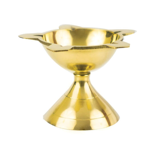 Spillbox Gold-Toned Brass Diya Pooja Essential | Swadesiicart