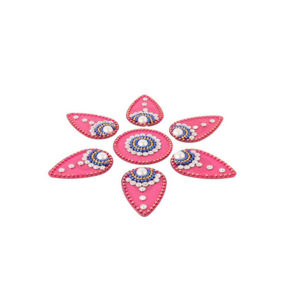 Kundan HandiKrafts Drop Rangoli Red (Baby) - Swadesiicart