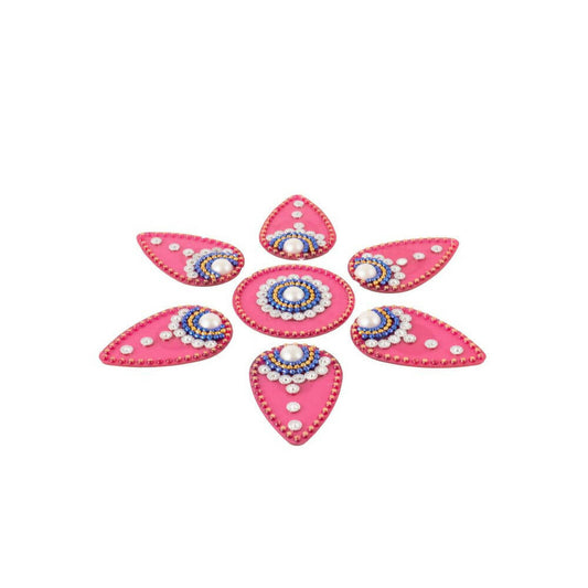 Kundan HandiKrafts Drop Rangoli Red (Baby) - Swadesiicart