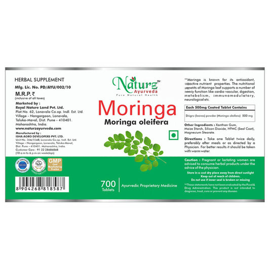 Naturz Ayurveda Moringa Tablets | Swadesiicart