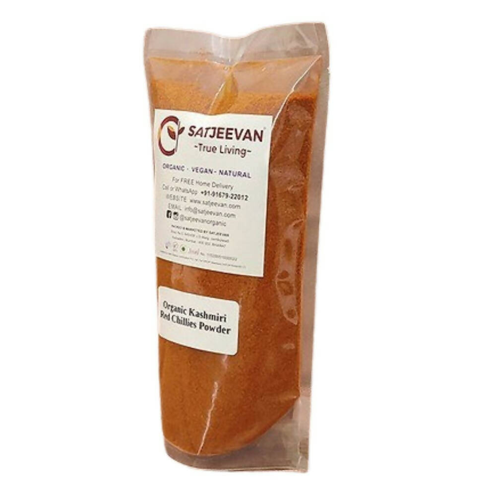 Satjeevan Organic Kashmiri Red Chillies Powder - Swadesiicart